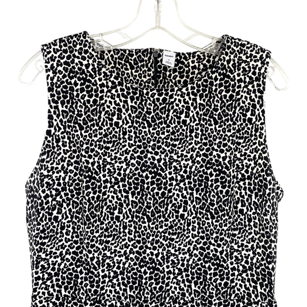 Old Navy Sleeveless Ponte-Knit Sheath Dress Leopard Print - Picture 2 of 6